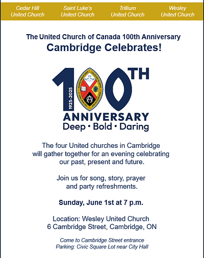 UCC 100th anniversary Cambridge Celebrates